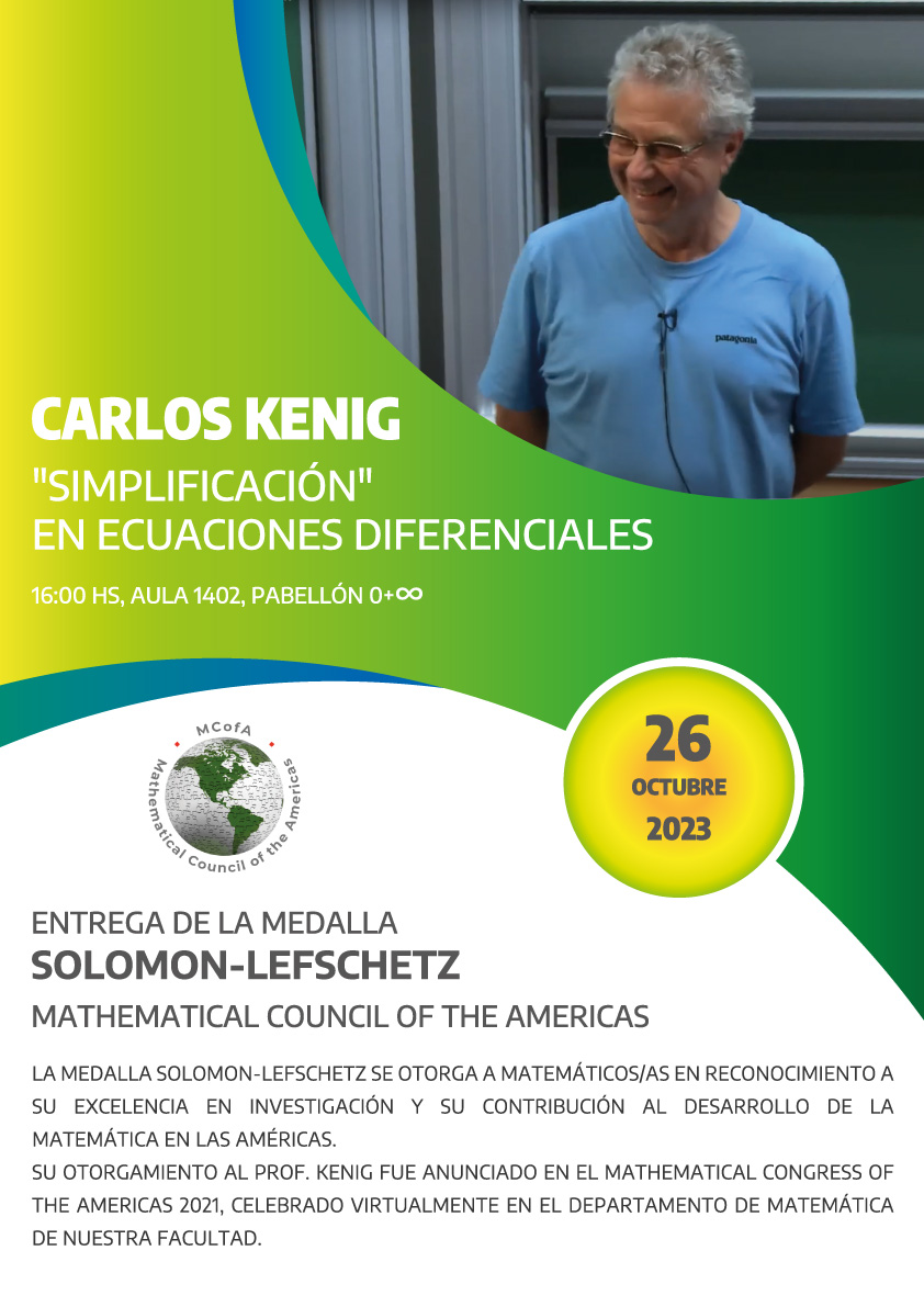 Entrega de Medalla Solomon-Lefschetz a Carlos Kenig